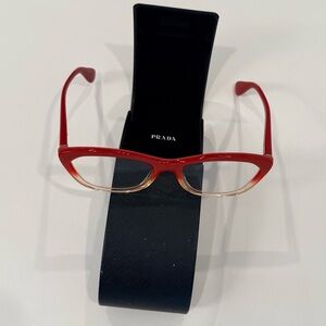 Prada Women's Eyeglasses Reading Glasses Red